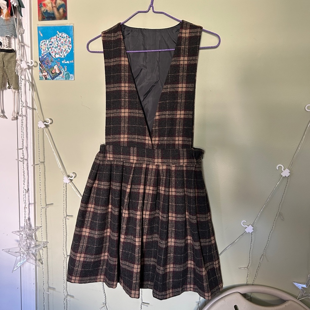 Plaid school girl style dress